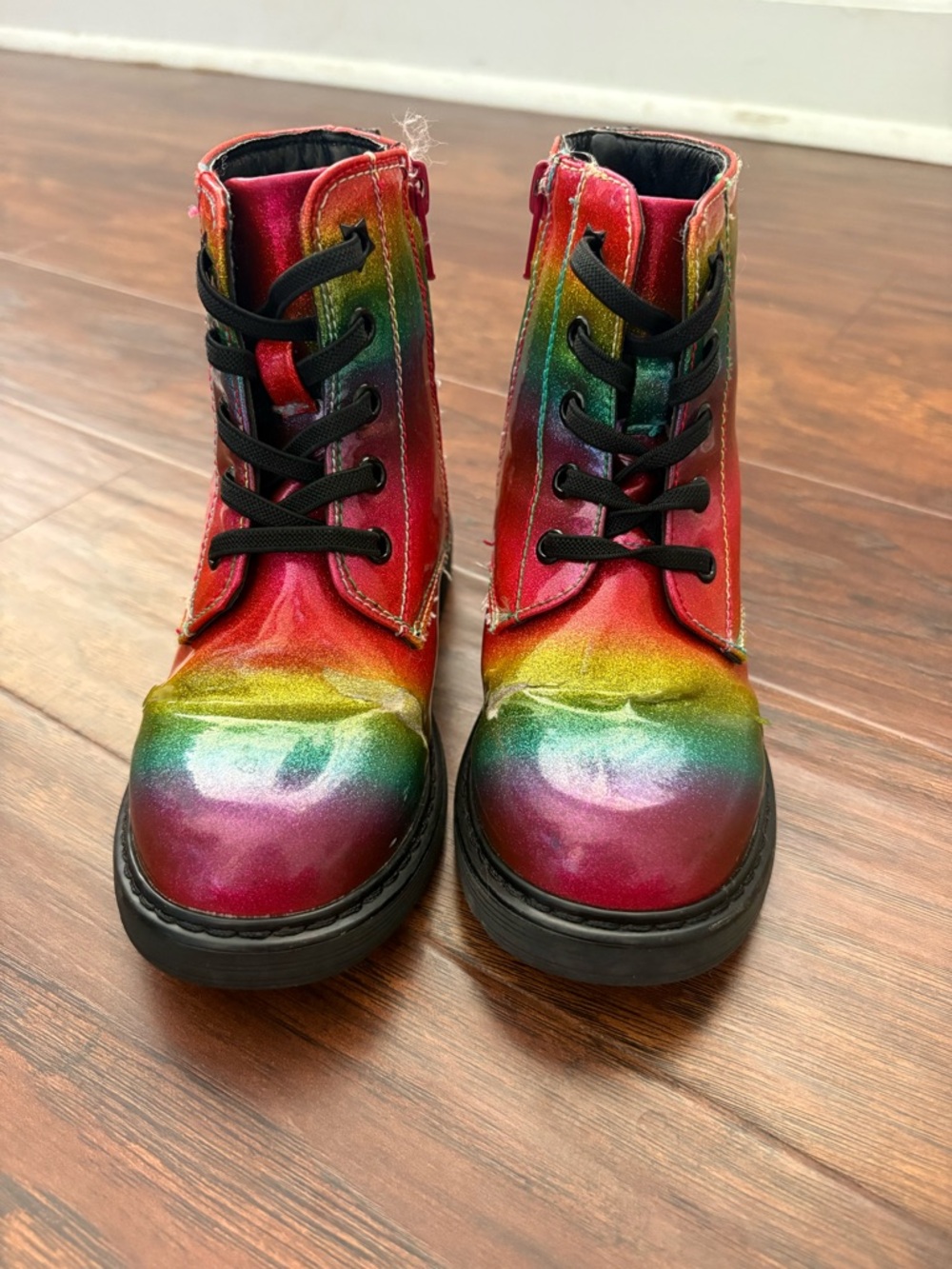 Kohl's Kids Rainbow Metallic Lace-Up Boots